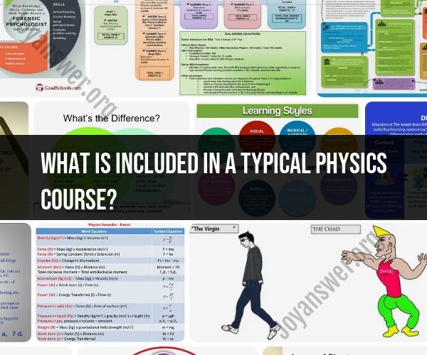 Exploring a Typical Physics Course: Curriculum and Topics