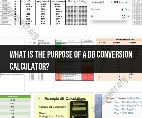 Exploring dB Conversion Calculators: Their Significance
