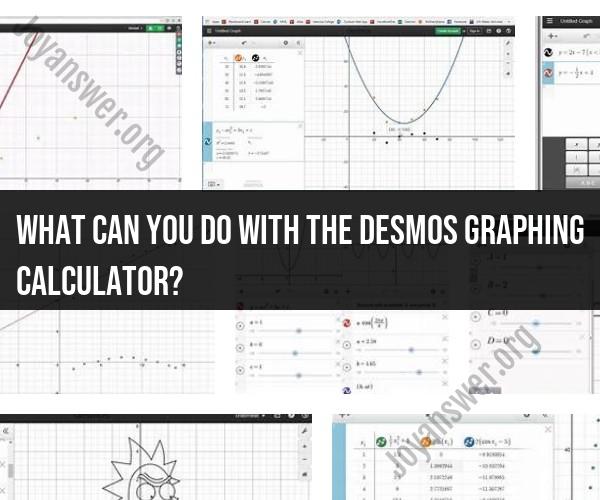 Exploring Desmos Graphing Calculator Capabilities