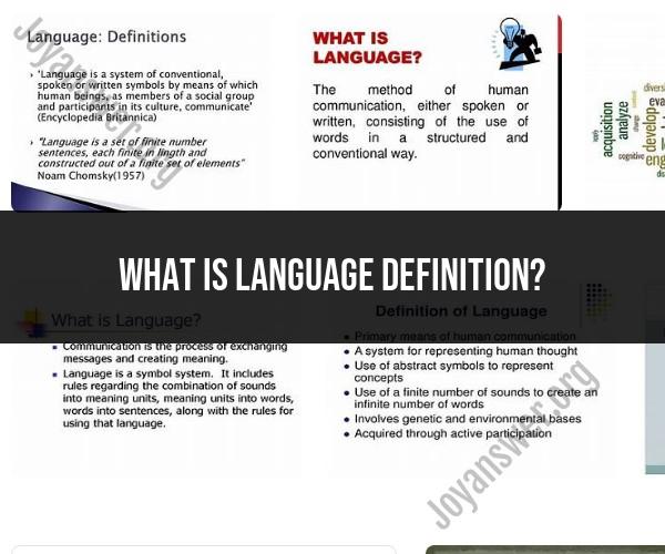 Exploring Language Definition: A Comprehensive Overview