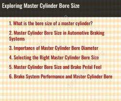 Exploring Master Cylinder Bore Size