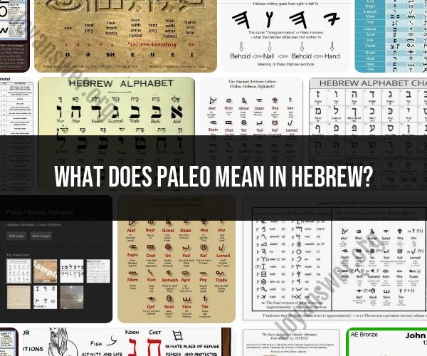 Exploring Paleo in Hebrew: Meaning and Significance