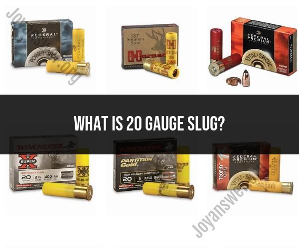 Exploring the 20 Gauge Slug: Characteristics and Uses