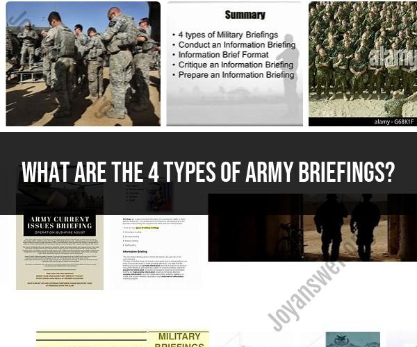 Exploring the Four Types of Army Briefings