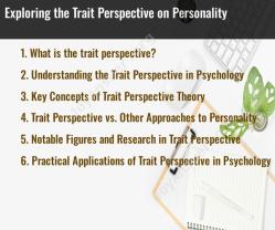 Exploring the Trait Perspective on Personality