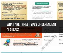 Exploring Three Types of Dependent Clauses