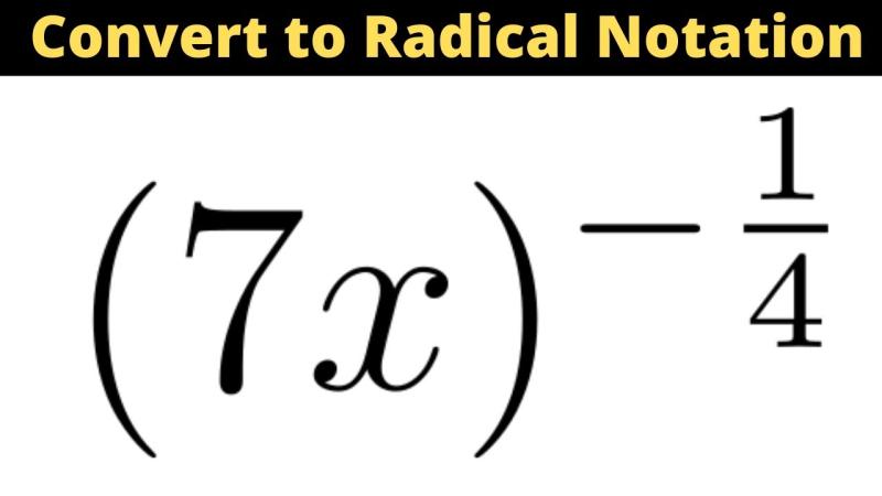 Exponents to Radical Form: Mathematical Representation