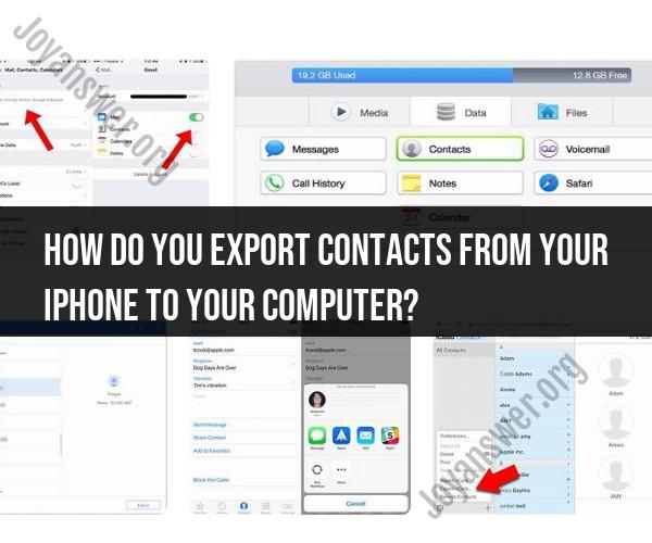 Exporting iPhone Contacts to Your Computer: Step-by-Step Guide