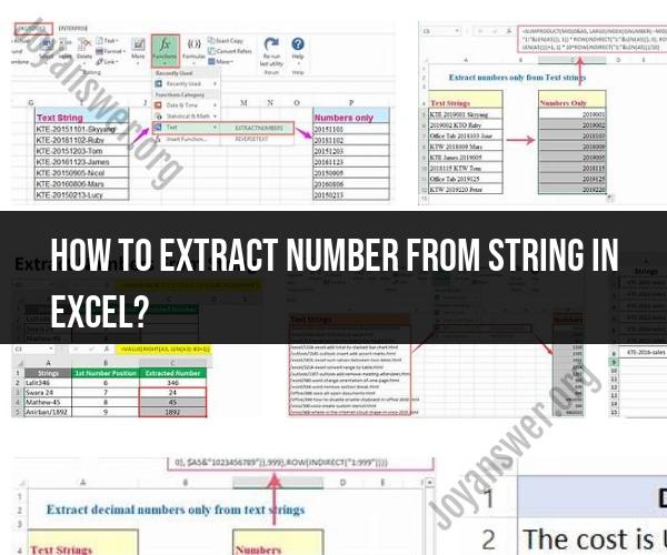 Extracting Numbers from Strings in Excel: Tips and Techniques