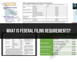 Federal Filing Requirements: What You Need to Know