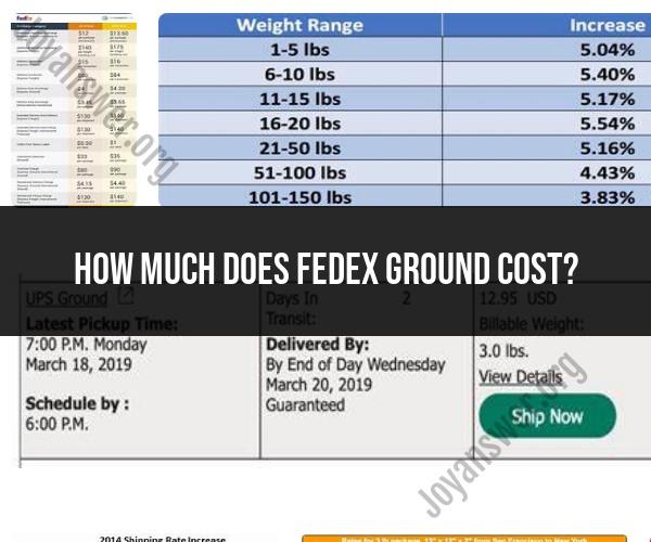 FedEx Ground Shipping Costs: Pricing Details