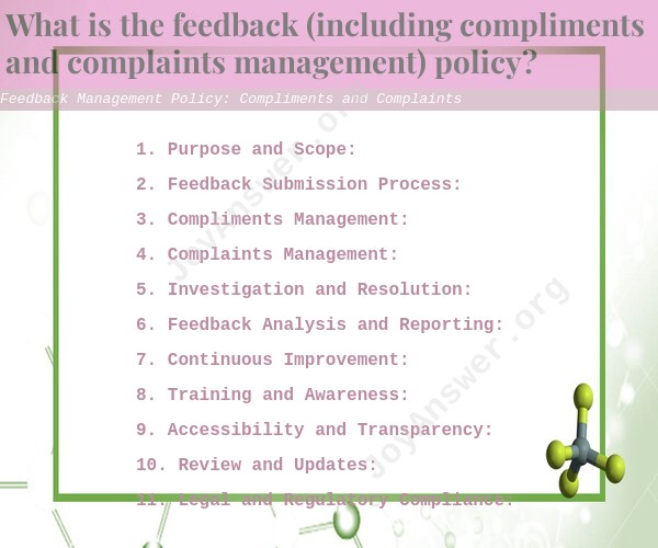 Feedback Management Policy: Compliments and Complaints