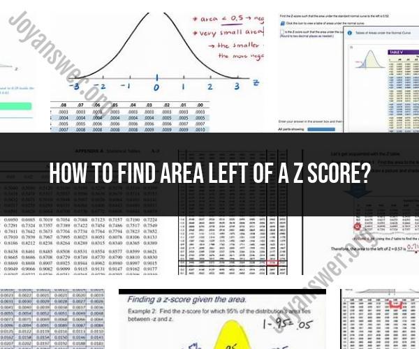 Finding Area Left of a Z-Score: Statistical Calculation