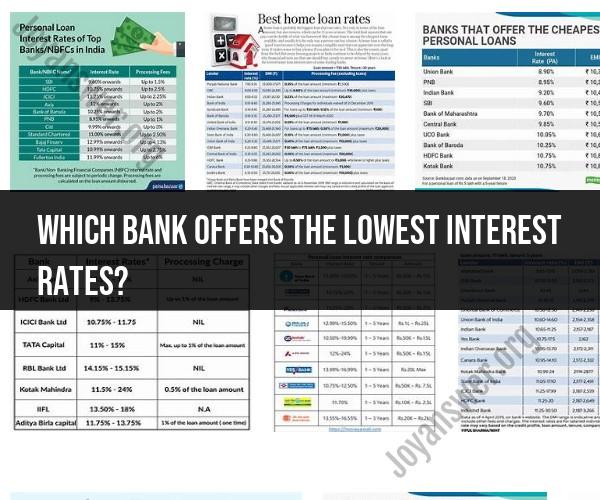 Finding Banks with the Lowest Interest Rates: Saving Money