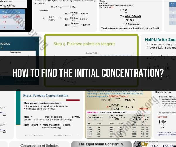 Finding Initial Concentration: Methods and Calculations