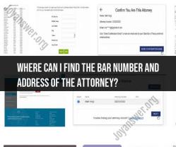 Finding the Bar Number and Address of an Attorney: How-To Guide