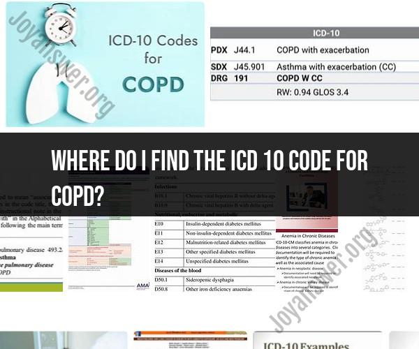 Finding the ICD-10 Code for COPD