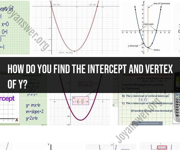 Finding the Intercept and Vertex of a Function Y