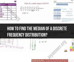 Finding the Median of a Discrete Frequency Distribution