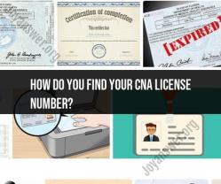 Finding Your CNA License Number: Steps and Information