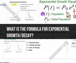 Formula for Exponential Growth and Decay