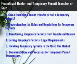 Franchised Dealer and Temporary Permit Transfer or Sale