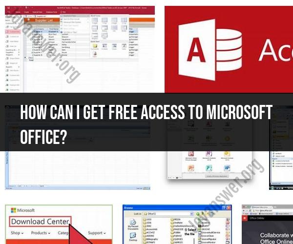 Free Access to Microsoft Office: Exploring Options