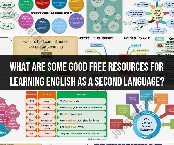 Free Resources for Learning English as a Second Language
