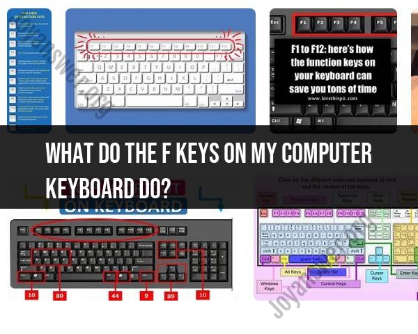 Functions of F Keys on Computer Keyboards: Key Shortcuts