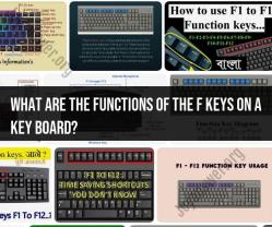 Functions of the F Keys on a Keyboard: Keyboard Shortcuts