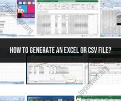 Generating Excel or CSV Files: A Comprehensive How-To