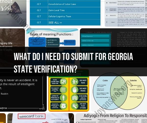 Georgia State Verification: Required Documentation