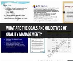 Goals and Objectives of Quality Management: A Comprehensive Overview