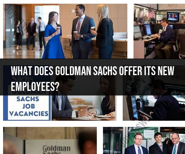 Goldman Sachs: What New Employees Can Expect