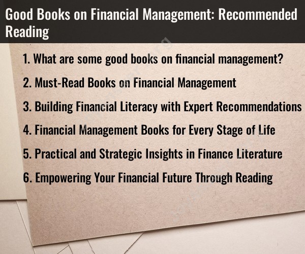 Good Books on Financial Management: Recommended Reading