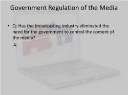 Government Control of Media: Policies and Influence