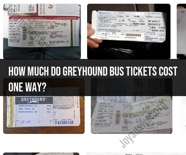 Greyhound Bus Tickets: One-Way Fare Information