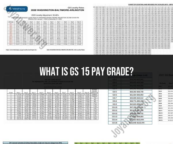 GS-15 Pay Grade: Exploring Government Salary Levels