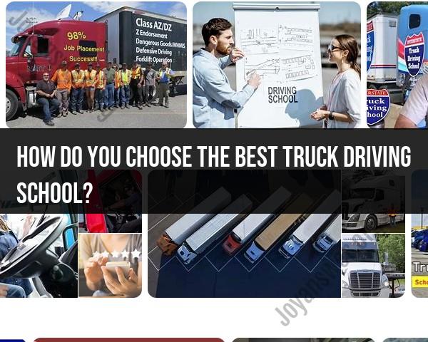Guide to Choosing the Best Truck Driving School