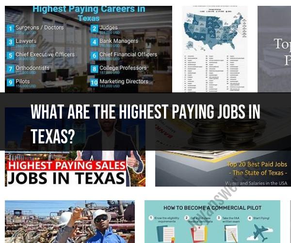 High-Paying Jobs in Texas: Career Paths to Financial Success