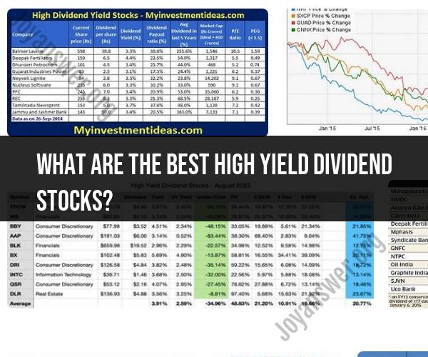 High-Yield Dividend Stocks: Finding the Best Investments