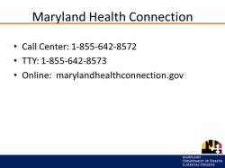 How to Contact the Maryland Health Connection Call Center