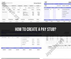 How to Create a Pay Stub: Easy Steps