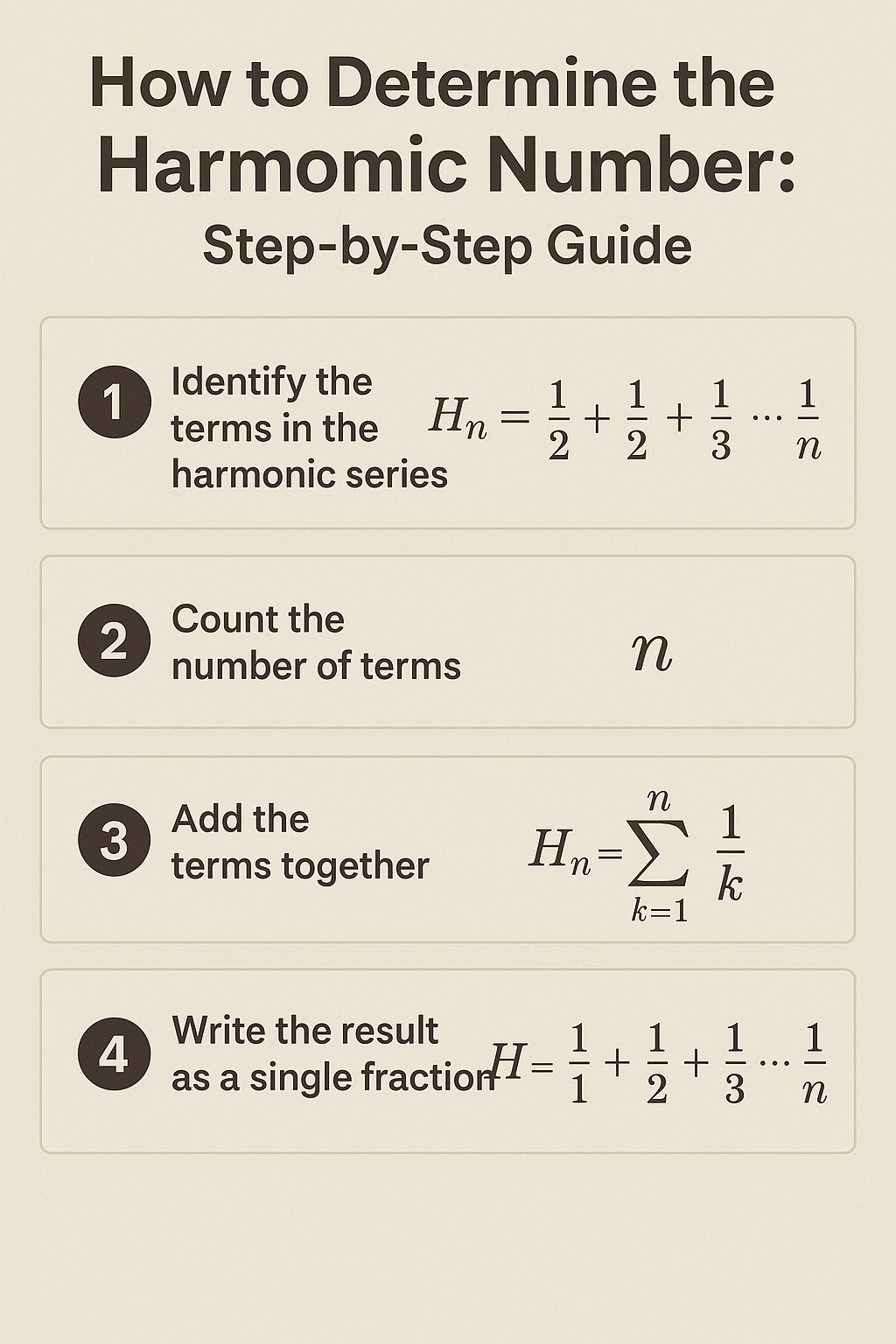 How to Determine the Harmonic Number: Step-by-Step Guide