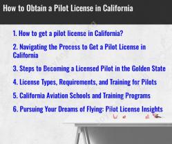 How to Obtain a Pilot License in California