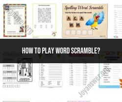How to Play Word Scramble: Game Instructions