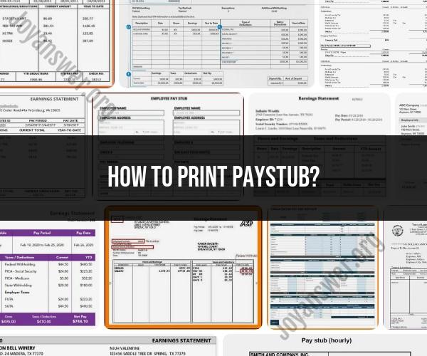 How to Print Your Paystub: Step-by-Step Instructions