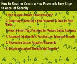 How to Reset or Create a New Password: Easy Steps to Account Security