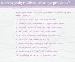 Hypothyroidism and Eye Problems: Understanding the Connection