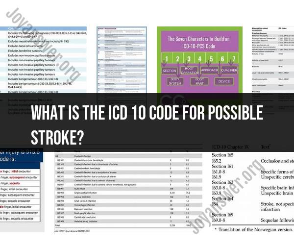 ICD-10 Code for Possible Stroke: Diagnostic Identifier
